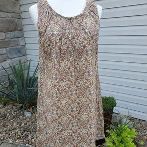 Garnet Hill Size 8 Earth Tones Floral Dress